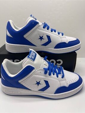 Converse Men’s A12520C WEAPON OX
WHITE/LASER BLUE/WHITE Sneakers